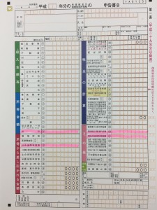 確定申告書B